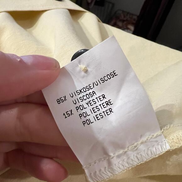 Le Truc Germany Made Pale Yellow Oversized Button Down Shirt Size Large - Picture 5 of 11